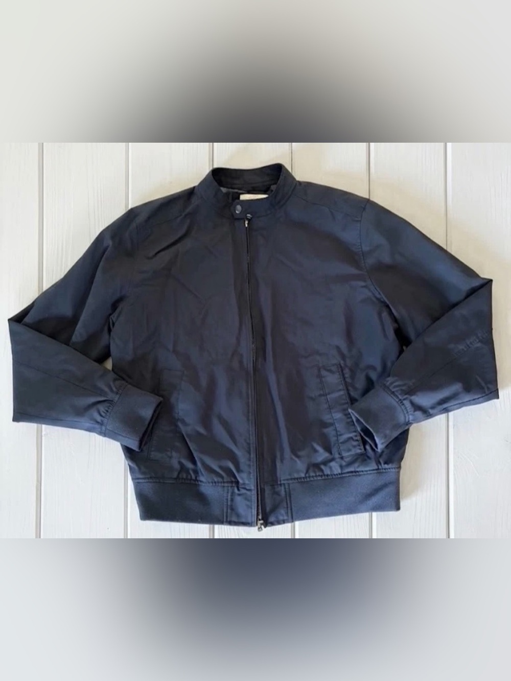 Goodfellow & Co Men's Classic Lightweight Blue Bomber Jacket Water Resistant M